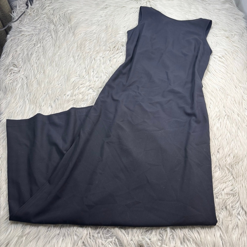 Vintage 90's LAUDRY Shelli Segal Women's 4 Black Open Tie Back Maxi Dress Goth